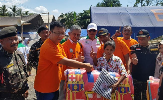 Pelaku Usaha Sawit Bantu Korban Gempa di Lombok