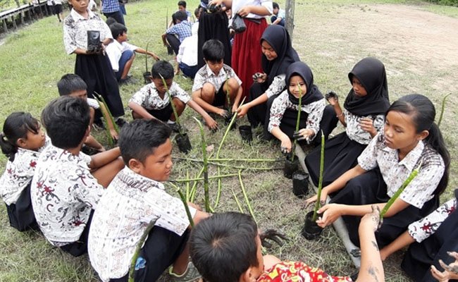 Perusahaan Sawit BGA Group Peringati Hari Mangrove Sedunia Bersama Para Pelajar