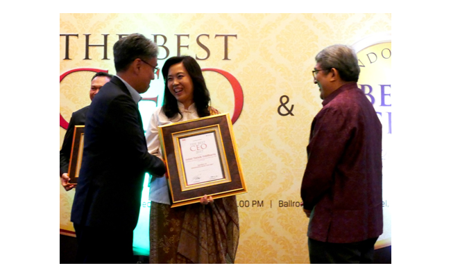Dirut ANJ, Istini Siddharta Sabet Penghargaan Best CEO 2017