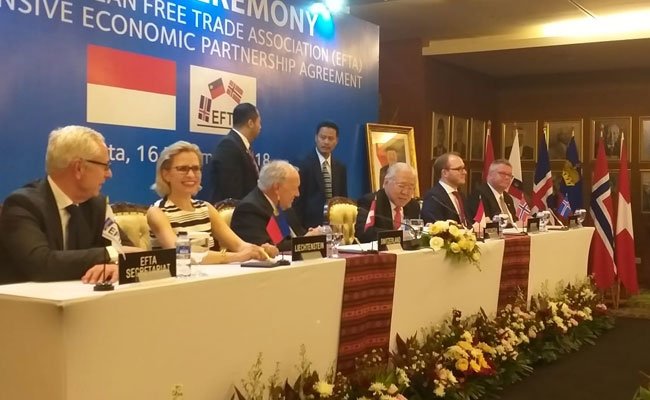 Indonesia-EFTA Tandatangani Perjanjian Kemitraan Ekonomi Komprehesif