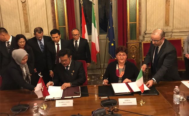 Mentan Syahrul & Menteri Teresa Bellanova Bahas Ekspor Sawit di Italia