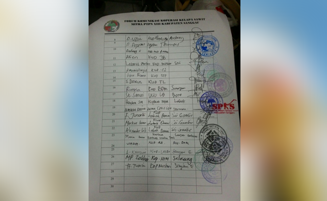 Petani Kelapa Sawit Mitra PTPN XIII Ajukan Empat Tuntutan