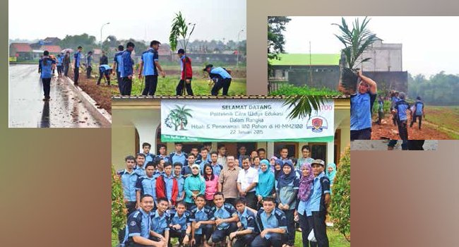 INFO CWE : POLTEK CWE KEMBALI HIJAUKAN KAWASAN MM2100