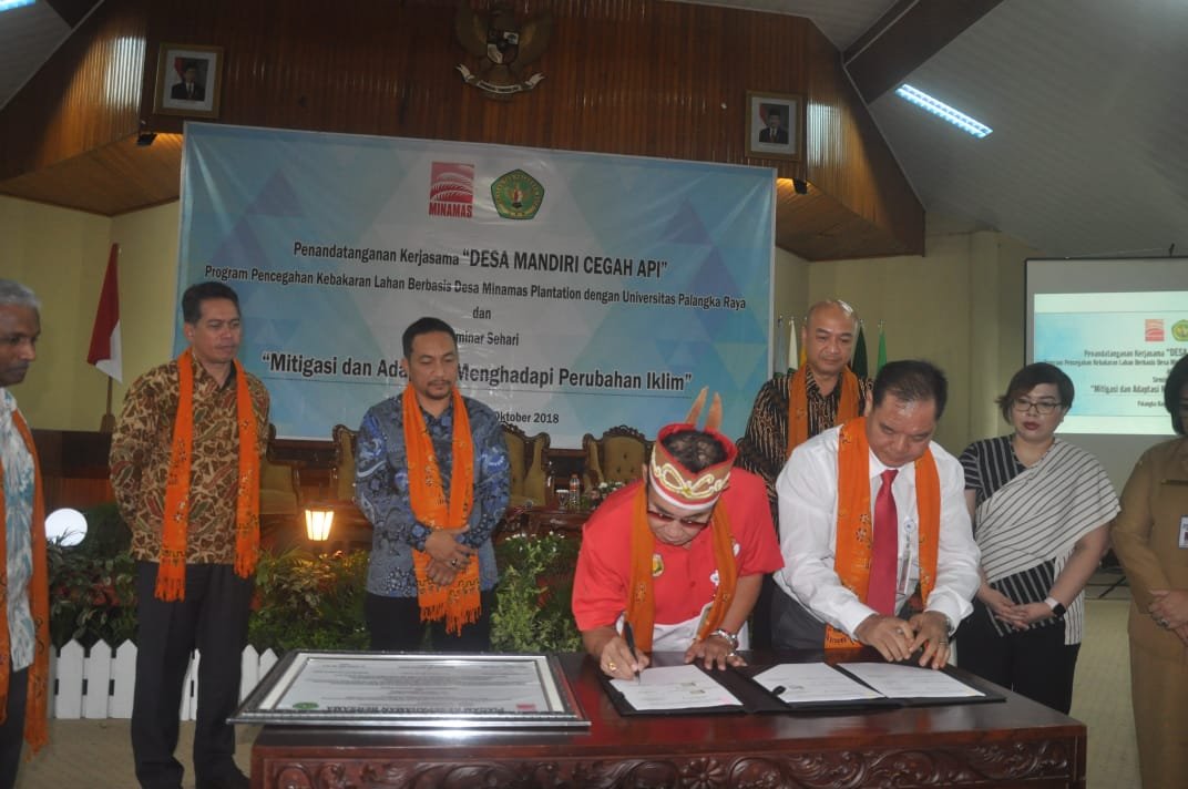 Cegah Kebakaran Minamas Bekerjasam Universitas Palangkaraya Bantuk Desa Mandiri Cegah Api