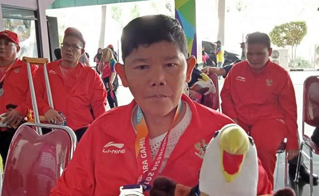 Suhardi, Karyawan PT SLS Raih Perak di Asian Para Games
