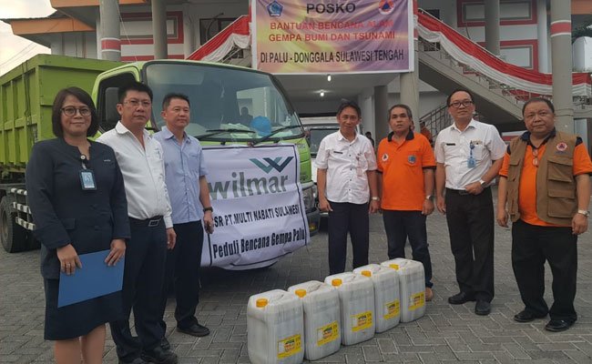 Wilmar Salurkan 800 Jeriken Minyak Goreng Sawit, Bantu Korban Gempa dan Tsunami Palu - Donggala