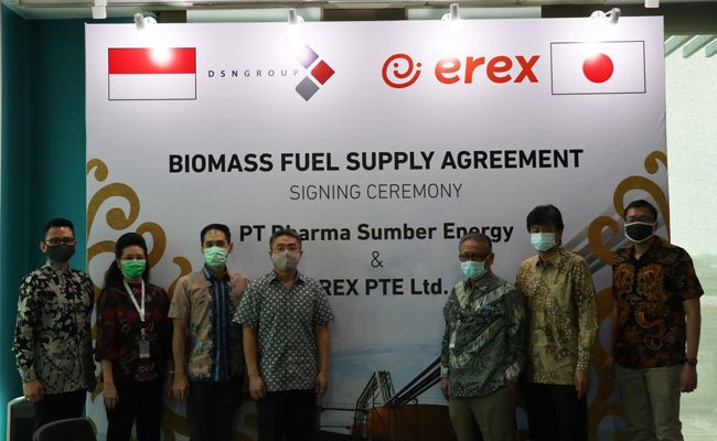 DSNG Bersama eREX Sepakat Kerjasama Pasok Cangkang Sawit ke Jepang