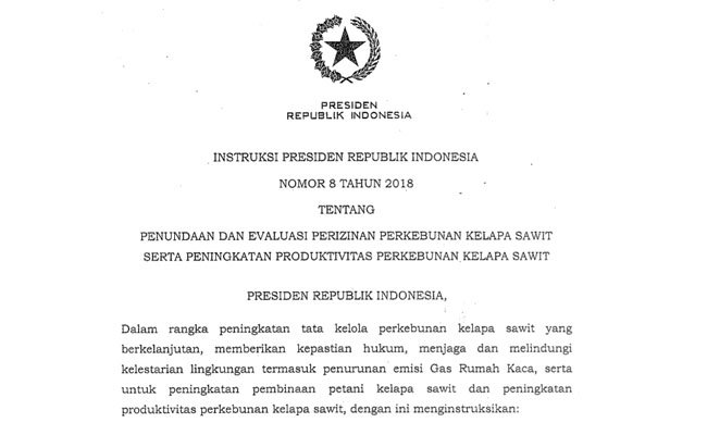 GAPKI Pelajari dan Bahas Secara Internal Inpres Moratorium Sawit