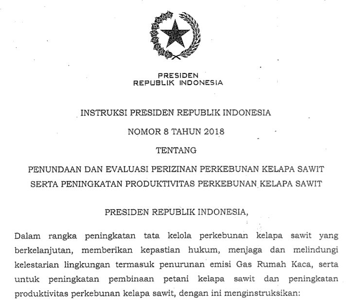Joko Widodo Teken Inpres Miratorium Sawit