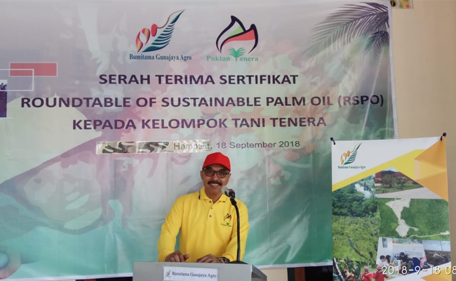 Kelompok Tani Tenera Peroleh Sertifikat RSPO Sawit Pertama Se-Kabupaten Kotim