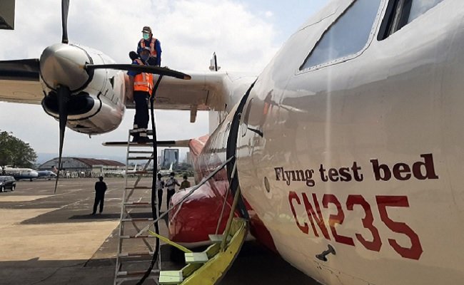 Tes Bioavtur Berbahan Dasar Sawit di CN235-220 Flying Test Bed  Semua Normal